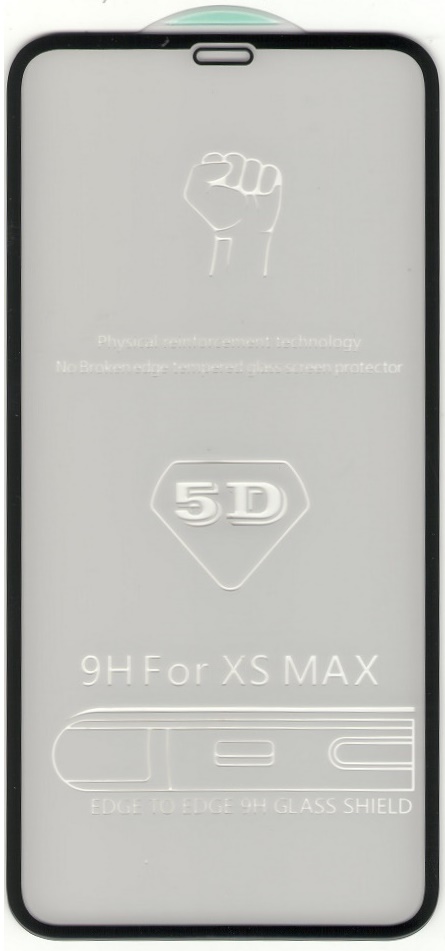 Защитное стекло для iPhone Xs Max Черное