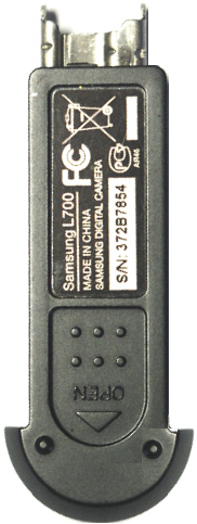 Крышка аккумулятора Samsung L700 Черный / Серебристый