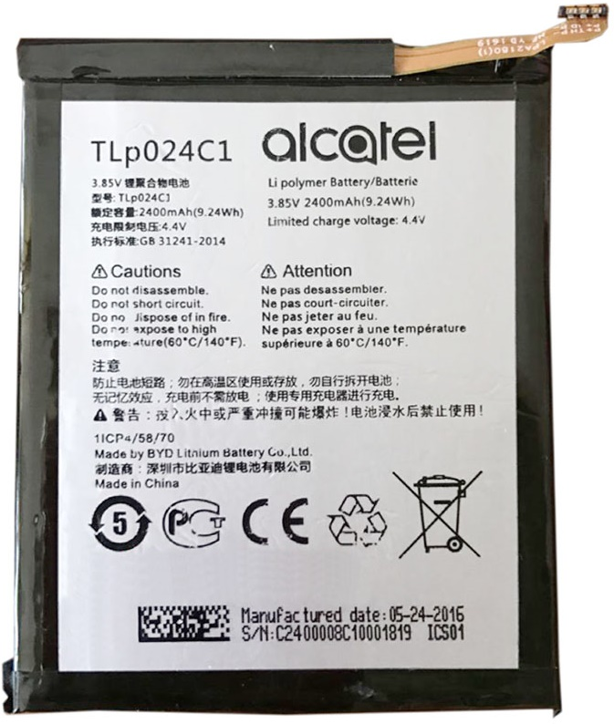 Аккумулятор для Alcatel OT5080X TLP024CJ