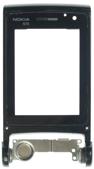 Рамка дисплея для Nokia N76 Черный (Верхняя часть)