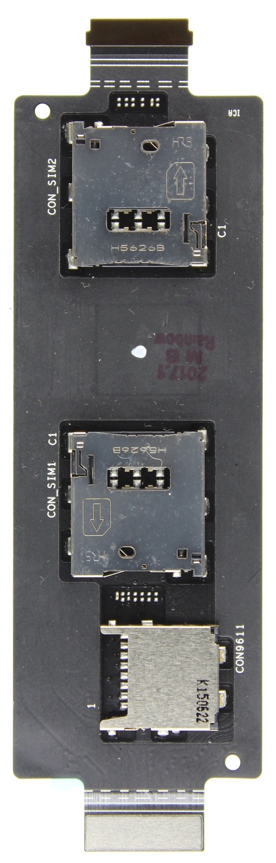 Шлейф для Asus ZE550ML с коннектором SIM+MMC