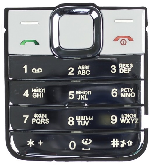 Клавиатура Nokia 7310S Серебристый с белым