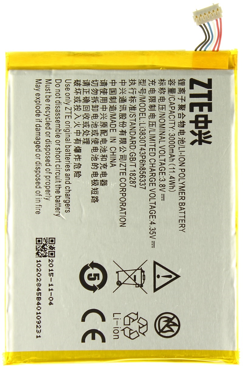Аккумулятор для ZTE Blade X9 Li3830T43P6h856337