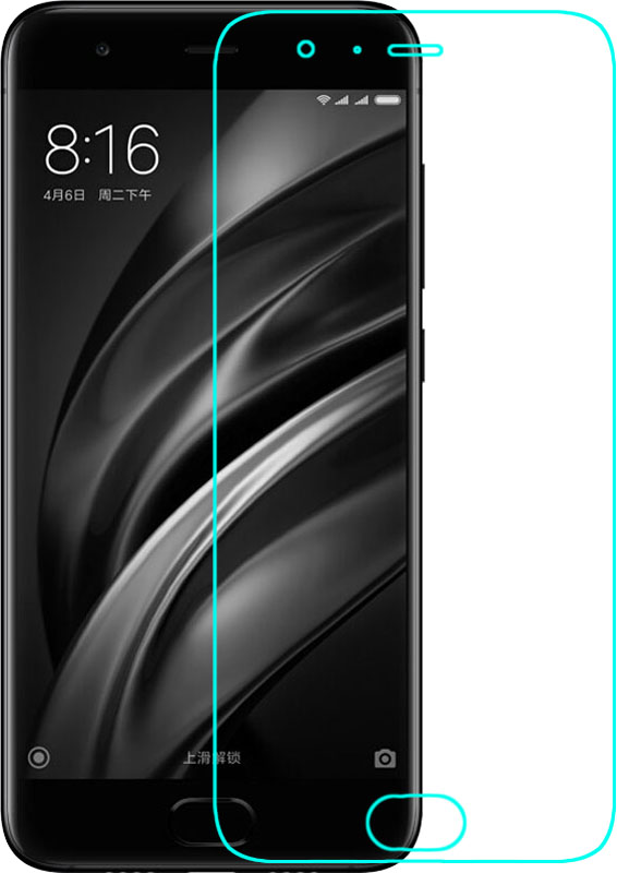 Защитное стекло для Xiaomi Mi 6 Черное