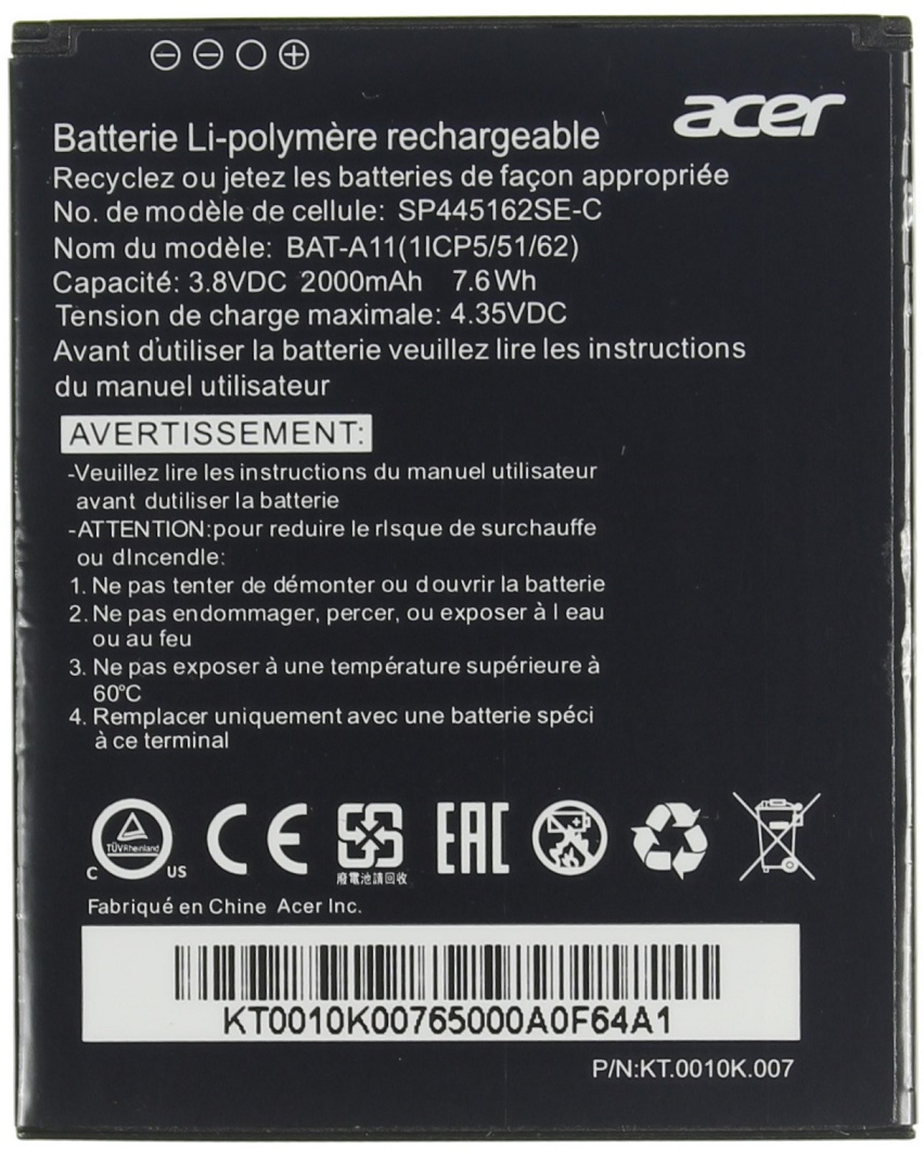 Аккумулятор для Acer Liquid Z410 BAT-A11
