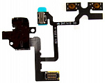 Шлейф для iPhone 4 Черный с разъемом гарнитуры